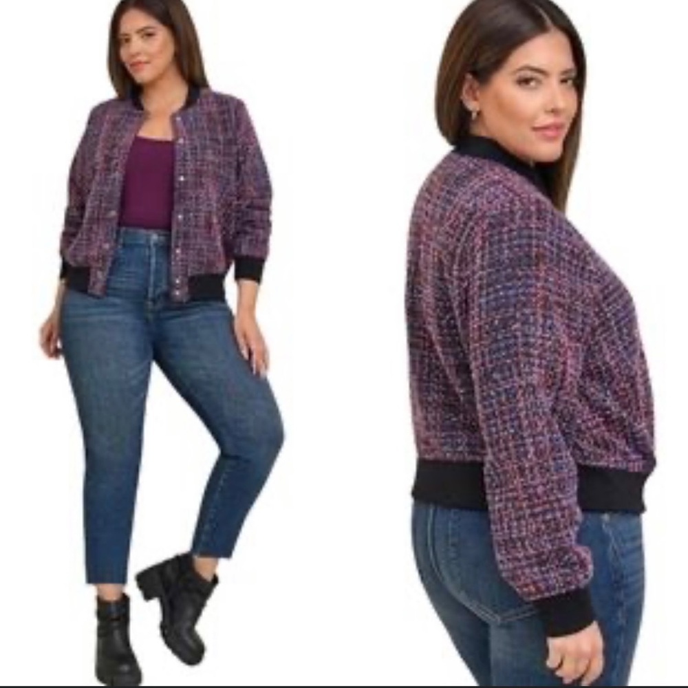 Torrid Multicolor Tweed Jacket - Picture 3 of 3